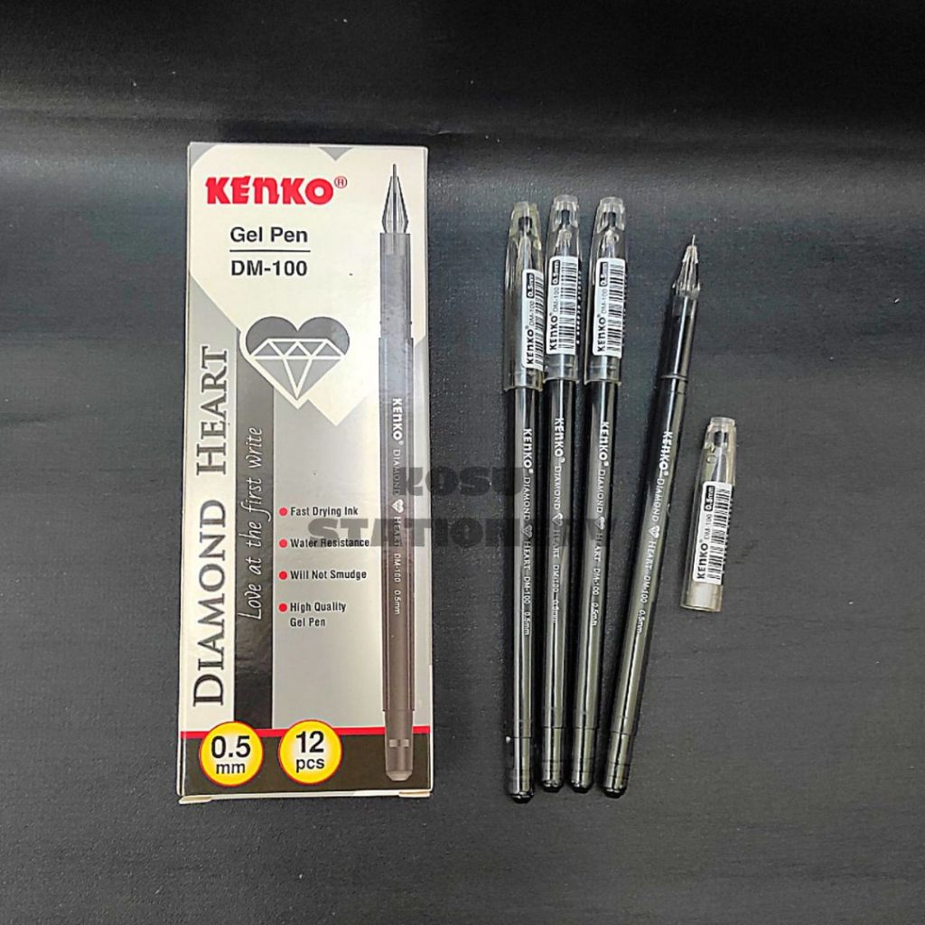 

BOLPEN GEL / BALLPOINT GEL / PULPEN GEL / POLPEN GEL KENKO DM 100 HITAM