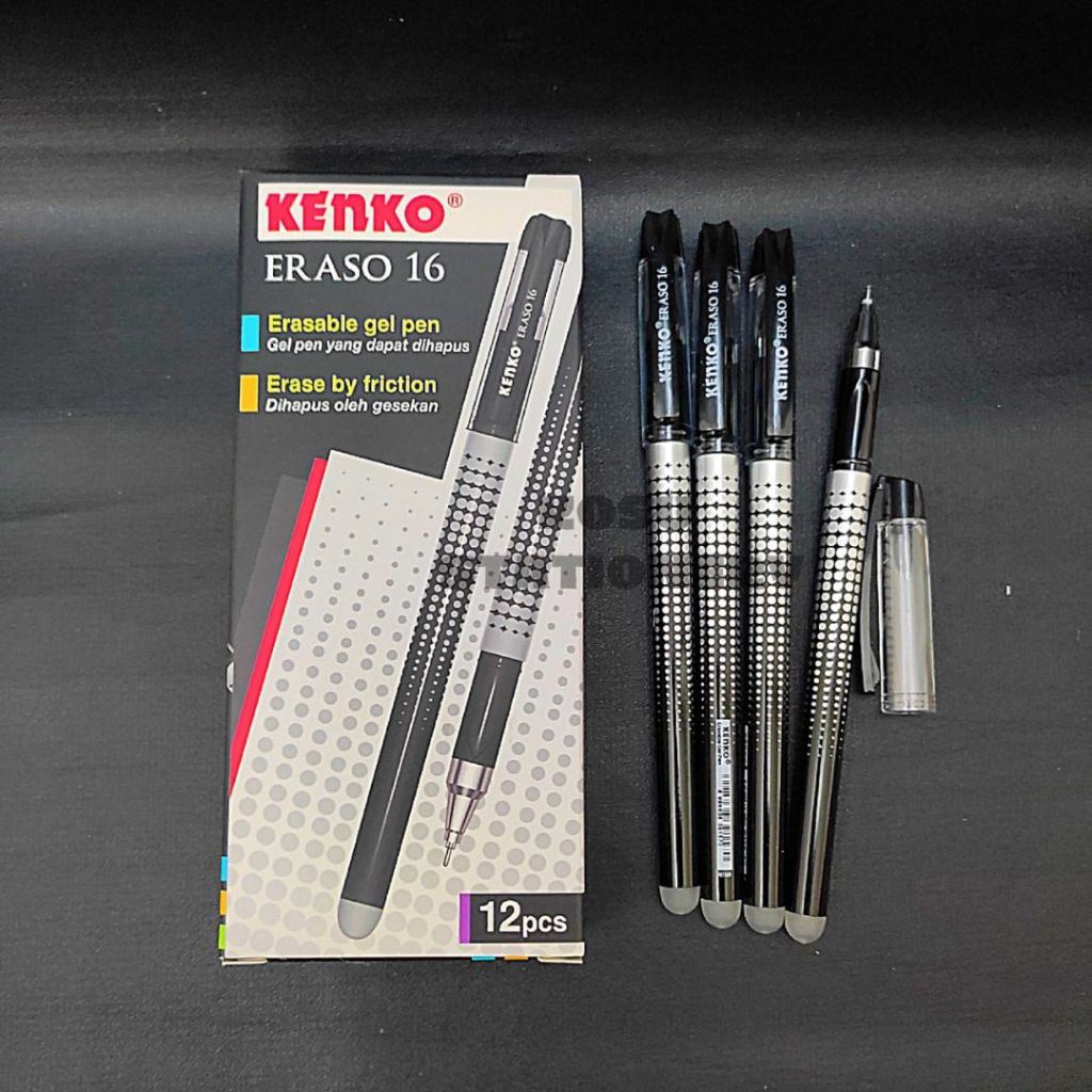 

BOLPEN GEL / BALLPOINT GEL / PULPEN GEL / POLPEN GEL YANG BISA DIHAPUS KENKO ERASO 16 HITAM