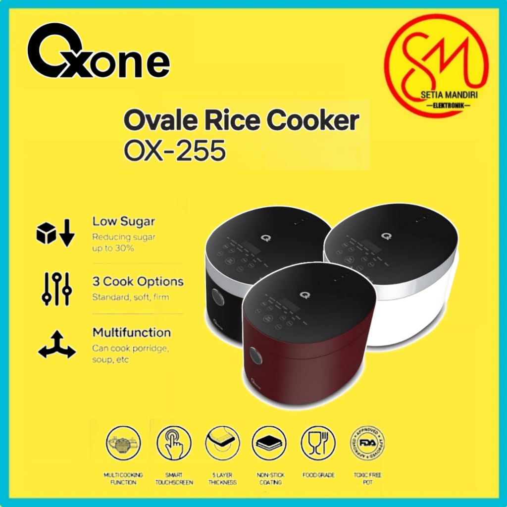 OXONE Ovale Digital Rice Cooker OX-255 Penanak nasi 1.8L - GARANSI RESMI Tanak Masak Beras SMEC