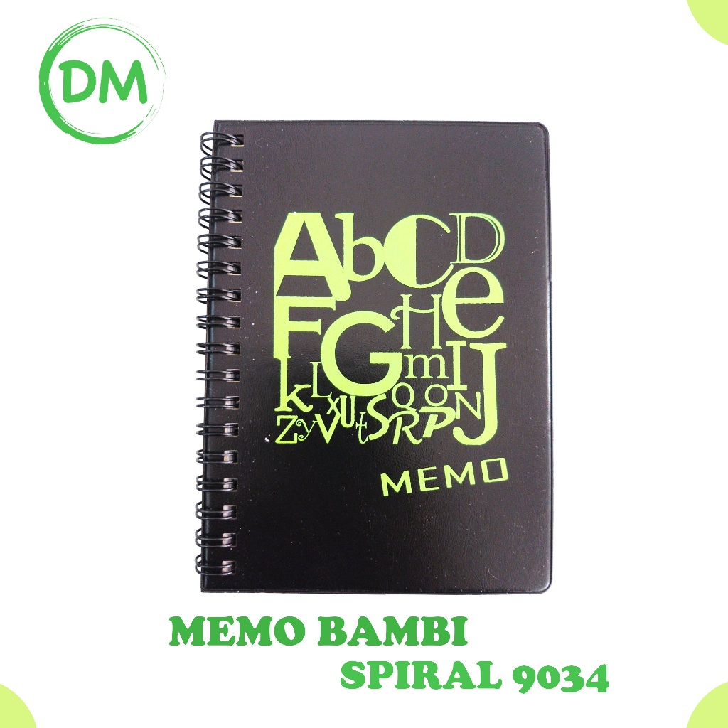 

NOTEBOOK / BUKU AGENDA / BUKU TULIS CATATAN / MEMO SPIRAL BAMBI 9034
