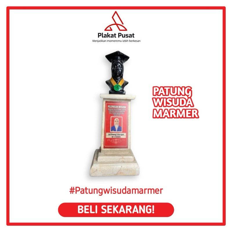 Patung wisuda marmer sarjana full body stiker blog murah grosir untuk partai besar