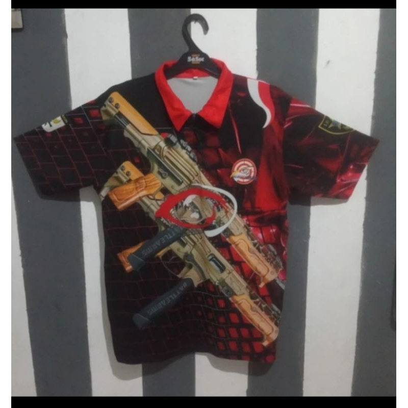 Baju kaos printing kejuaraan menembak original preloved XL