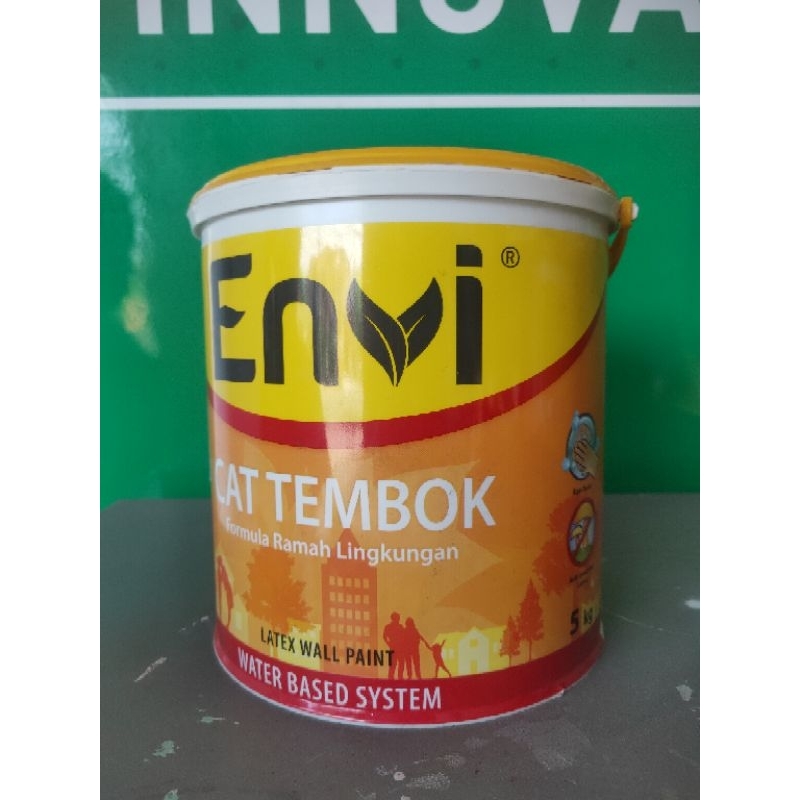 [INDACO] CAT TEMBOK LATEX ENVI 5 KG (GALON) / CAT DINDING WANGI & ANTI JAMUR / WARNA LENGKAP