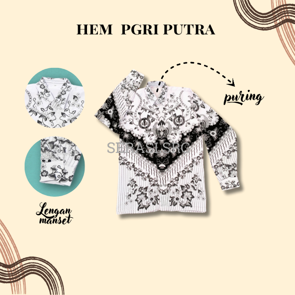 serasi seragam pgri putra | stelan pgri cowok | paket seragam pgri | seragam pgri