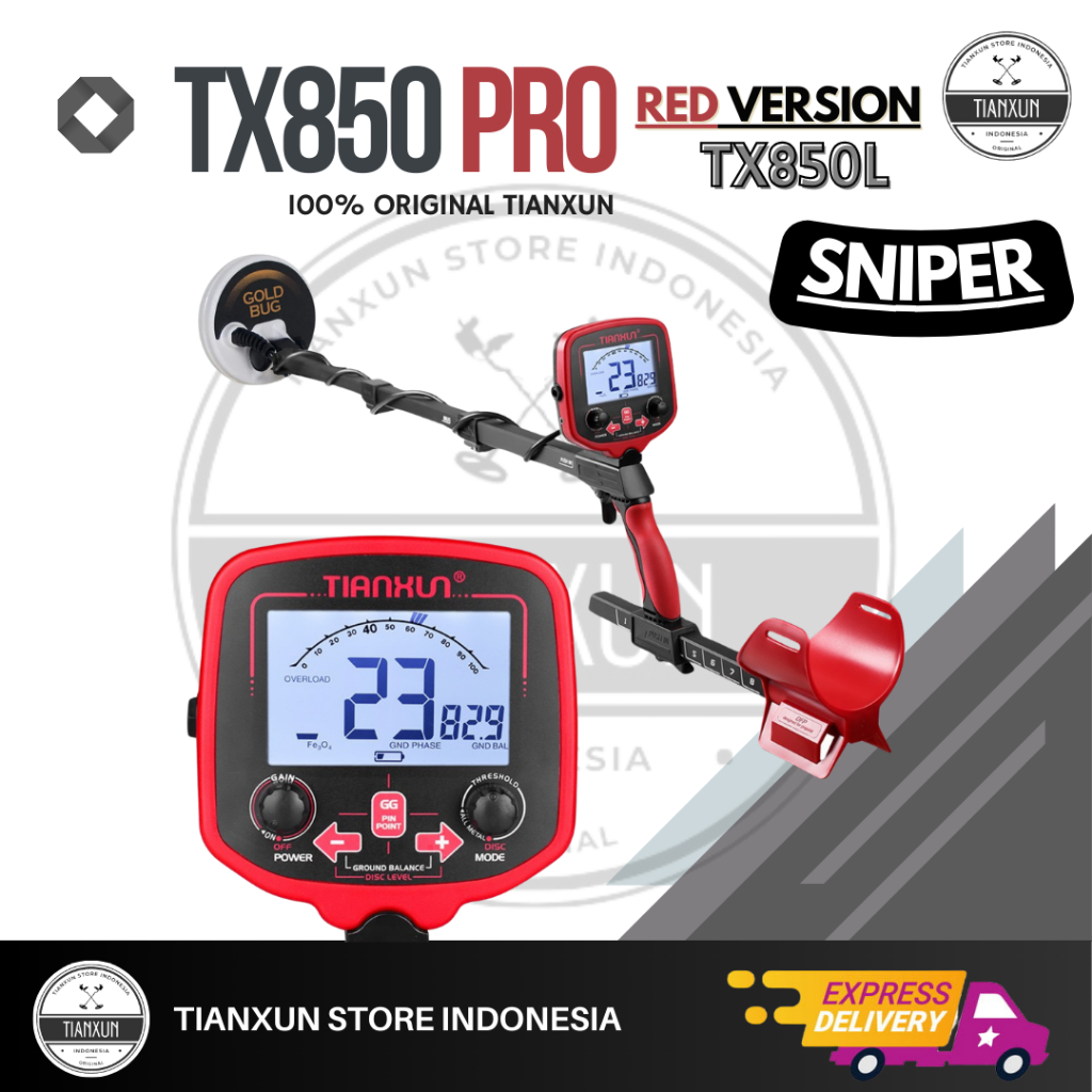 ORIGINAL TIANXUN  TX850 PRO SNIPER COIL 5" METAL DETECTOR UNDERGROUND ALAT PENCARI EMAS TX850 PRO ST