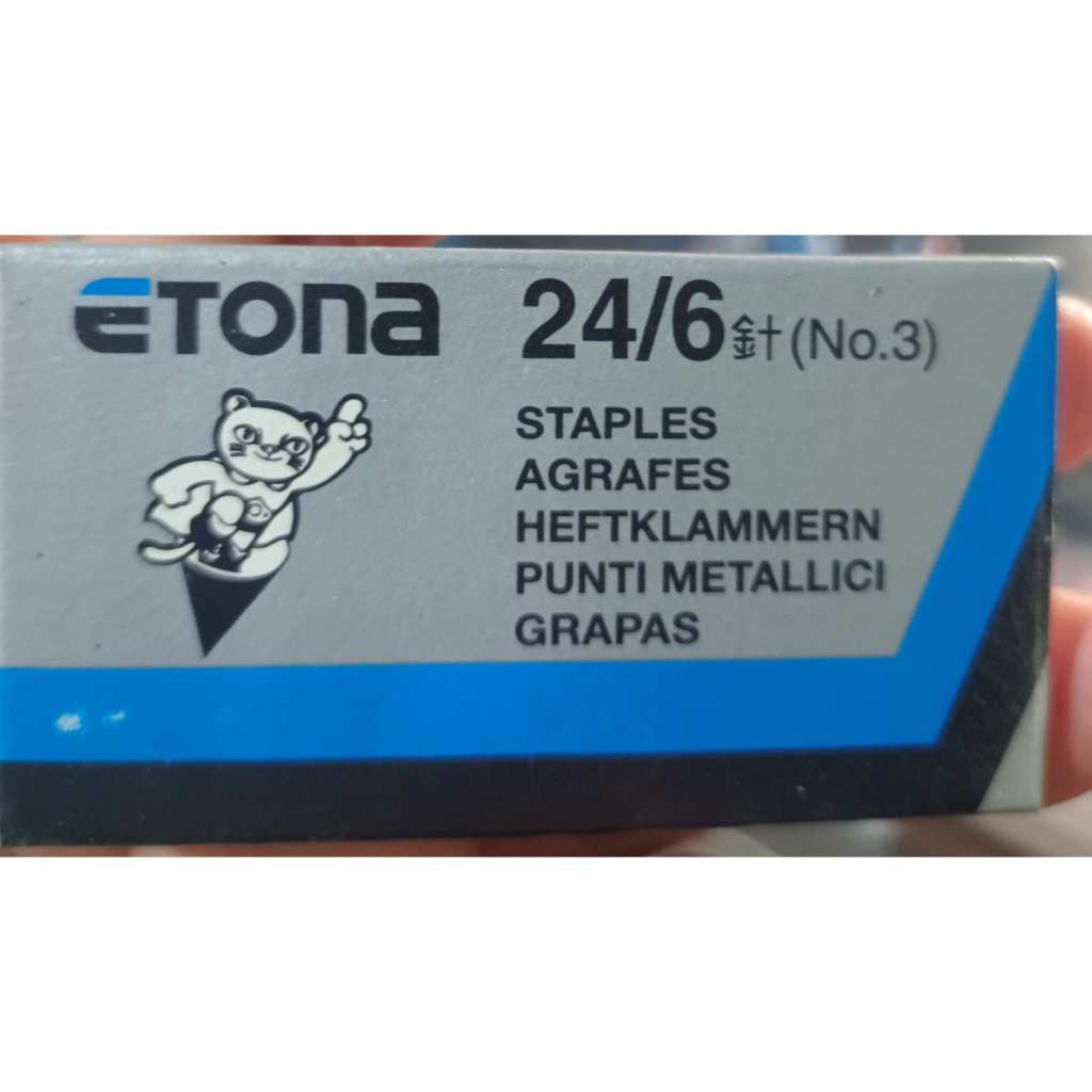 

isi stapler etona hd-50 original / isi staples besar / isi staples no.3-1m / isi stapler / staples etona no.3 / staples satuan ecer