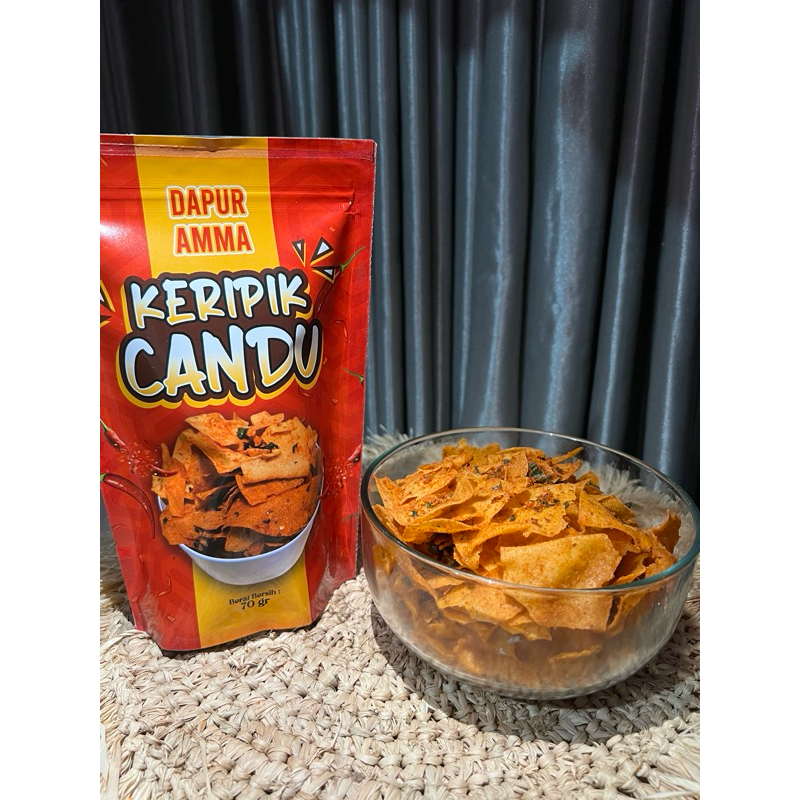 

{Paket 1 Lusin} Keripik Candu Pedas Dapur Amma 70 gr x 12 bks