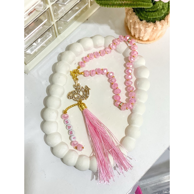Tasbih / gantungan spion mobil custom nama