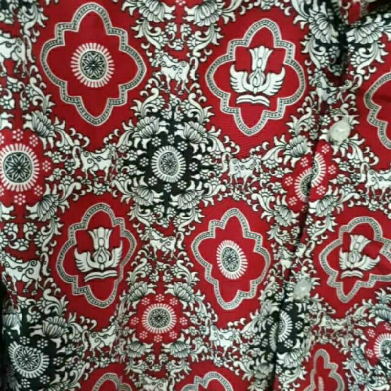 Kain Batik Seragam Sekolah SD Motif Tunas Harapan