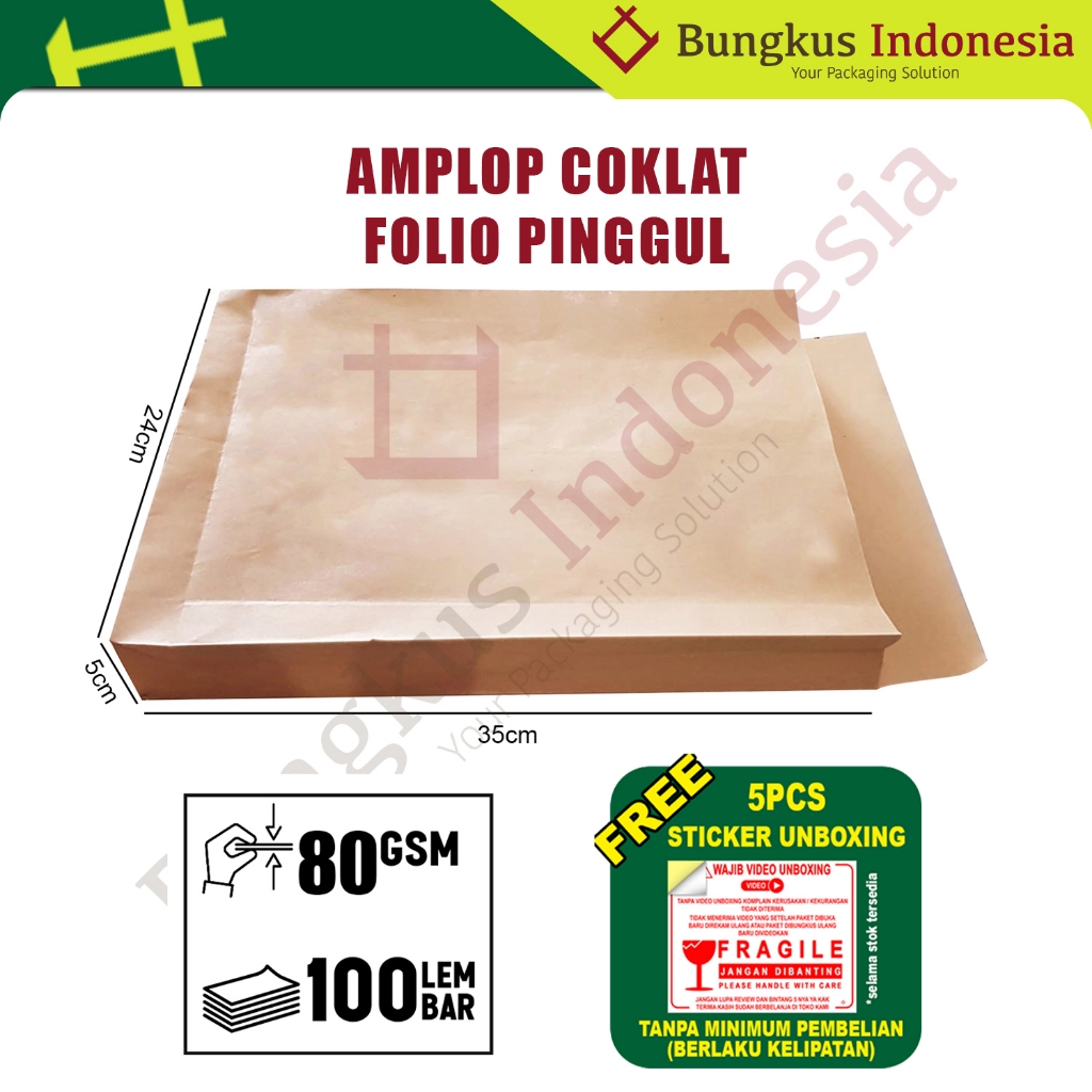 

Amplop Coklat Folio Pinggul isi 100