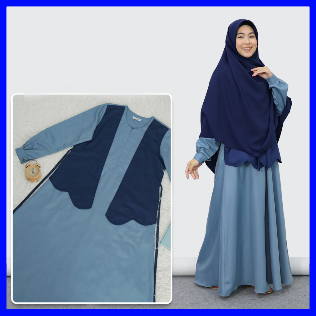 Gamis Dress Dengan Outter Syari / Gamis ManisToyobo Premium / Gamis Belinda by Hijab Hayuri