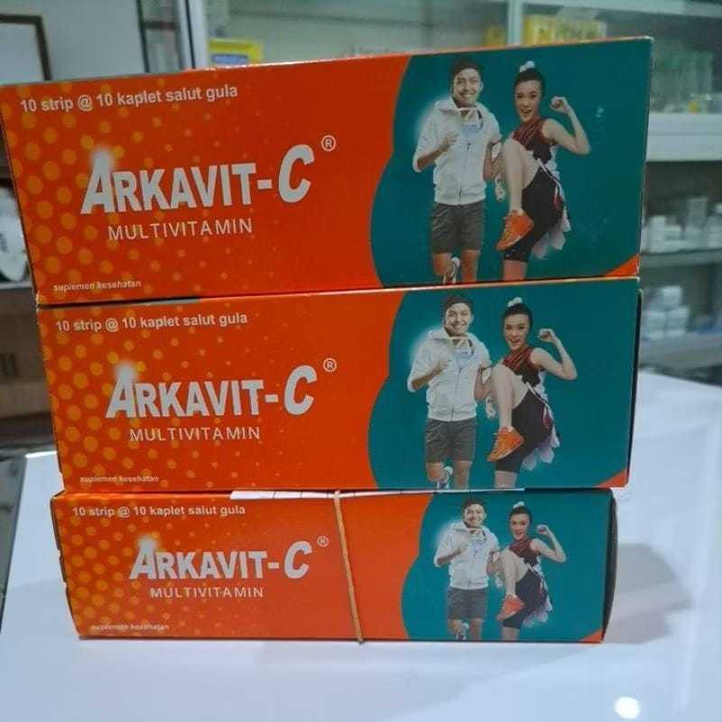 ARKAVIT C PER BOX | MULTIVITAMIN | VITAMIN C | SELKOM C  arkavit c 500mg harga per box isi 100