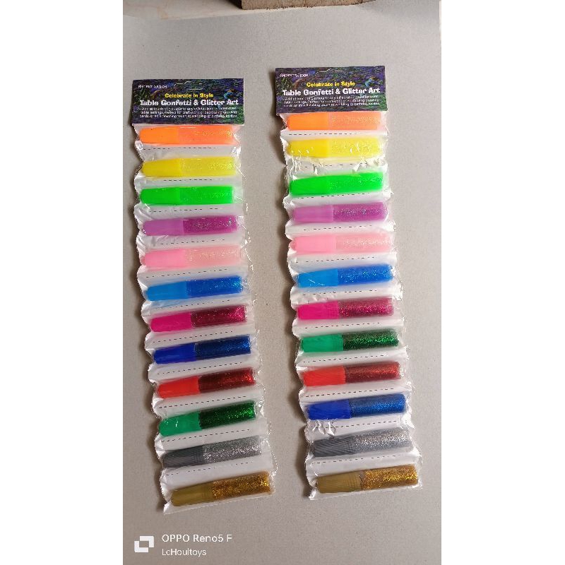 

12PCS GLITER TEMBAK WARNA WARNI