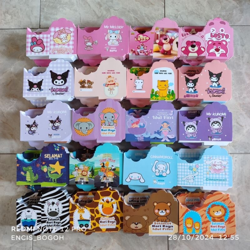 

AMPLOP KUROMI - 1000 LEMBAR AMPLOP LEBARAN TEMA KUROMI SANRIO CINOMORROL LOTSO