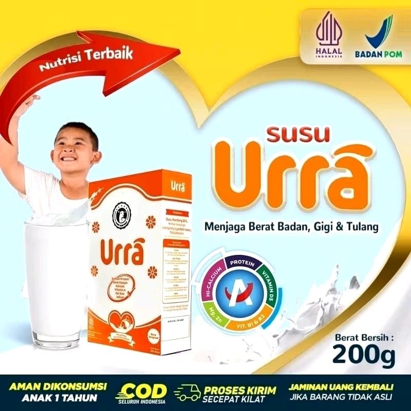 

URRA Susu Kambing Sannen Terbaik Untuk berat dan tinggi badan anak 200gram original dan halal