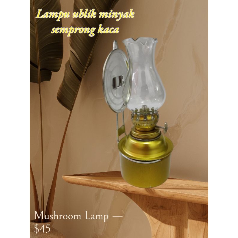 Lampu minyak tanah pot kaleng semprong kaca - lampu emergency - lampu minyak - minyak tanah