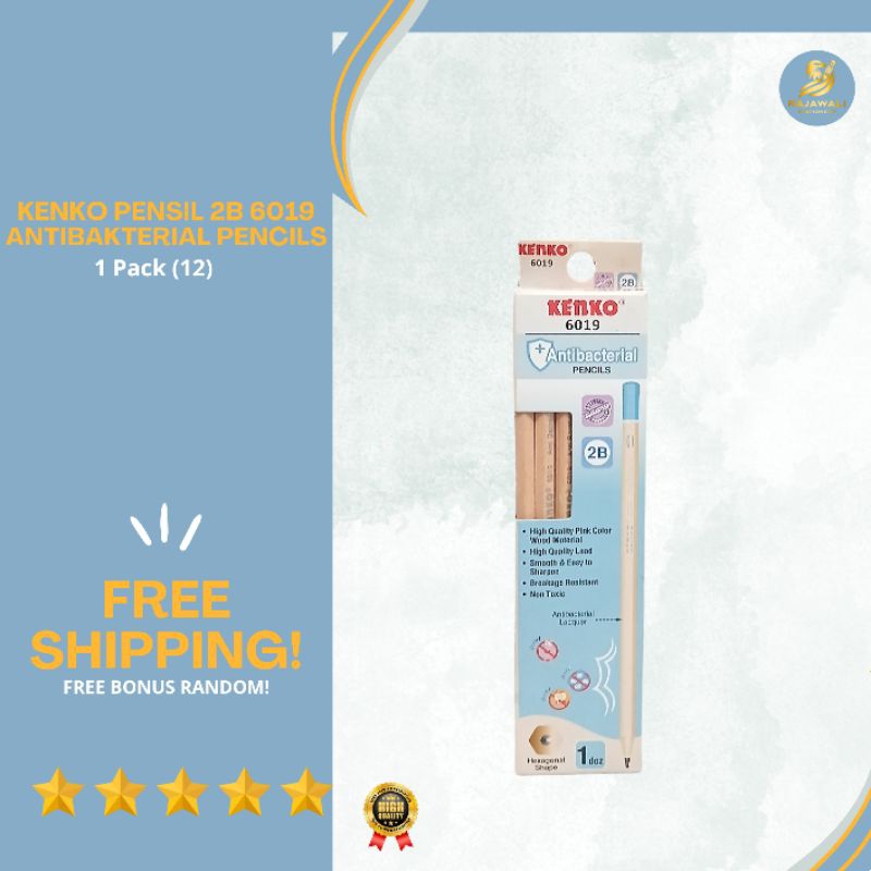 

Pensil Kenko Pensil 6019 For Exam 2B 1 Pack (12 Pcs) | Antibacterial Pensil | Eceran 6 Pcs & 12 Pcs