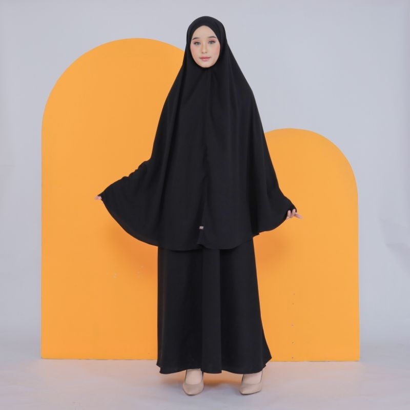 hot deals khimar jetblack premium niqob cadar bandana khimar jumbo khimar syar'i jetblack