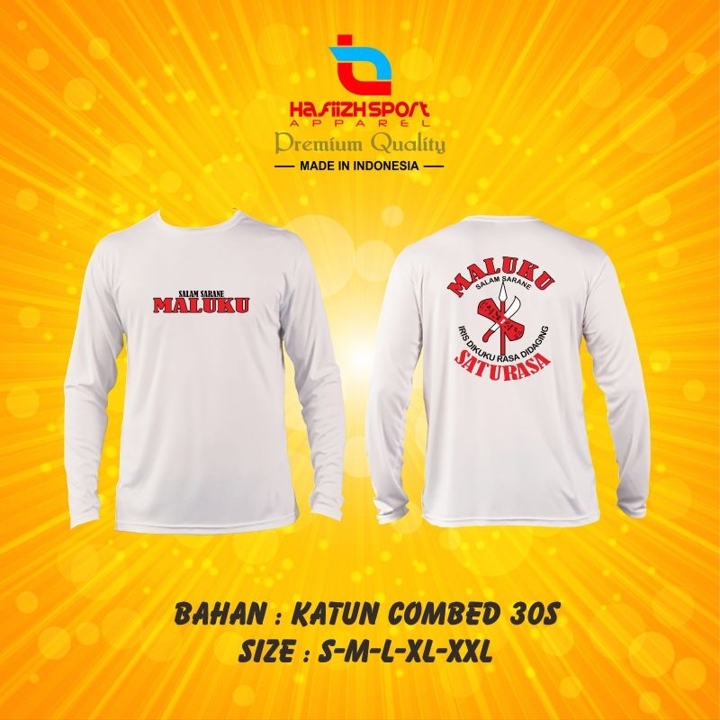 kaos salam sarane maluku bahan katun kombed 30s termurah