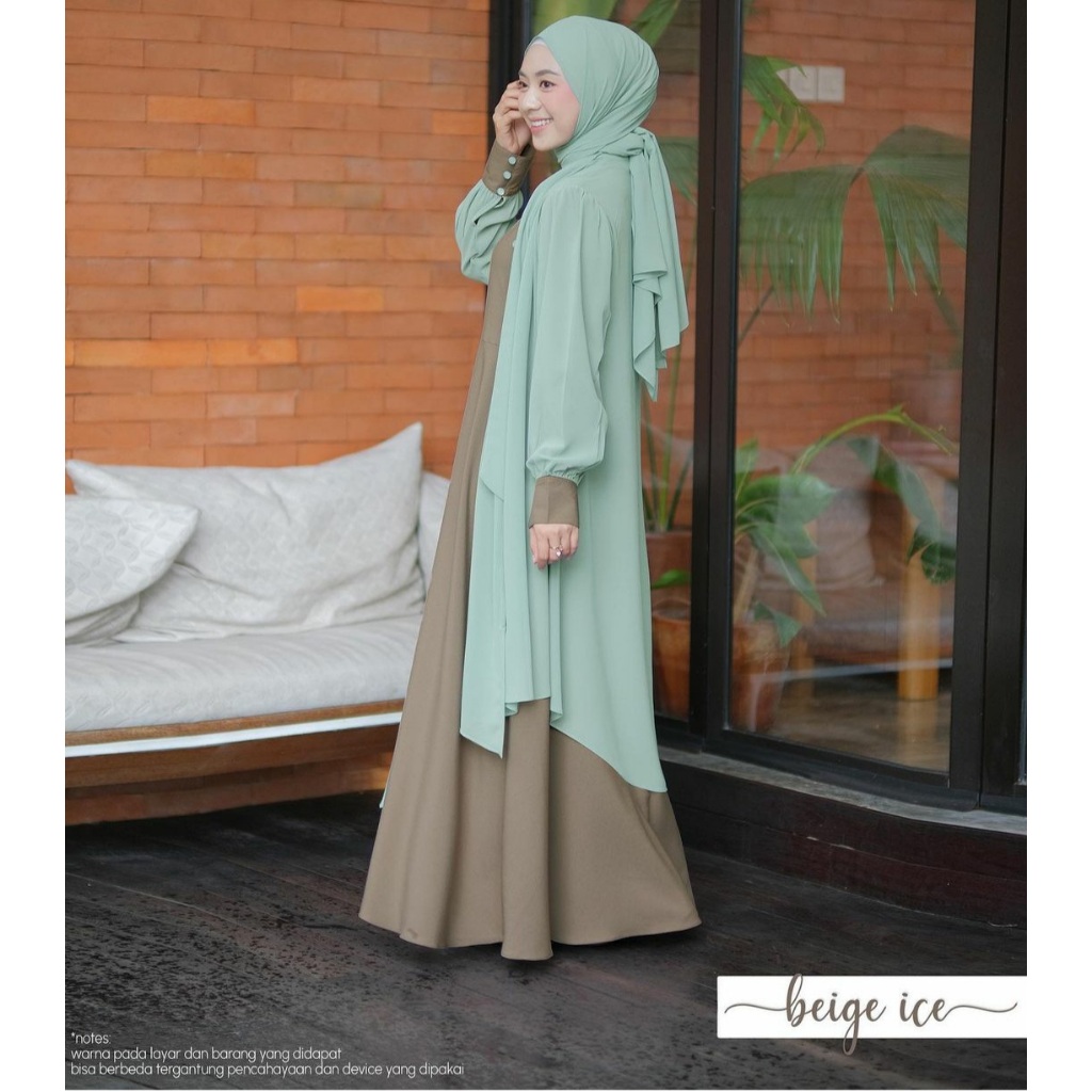 GAMIS FATIMAH BERMERKS SYARI CERUTY BABYDOLL SET KHIMAR CLODIA SET SYARI SYAFANA NAHLA baju muslim m