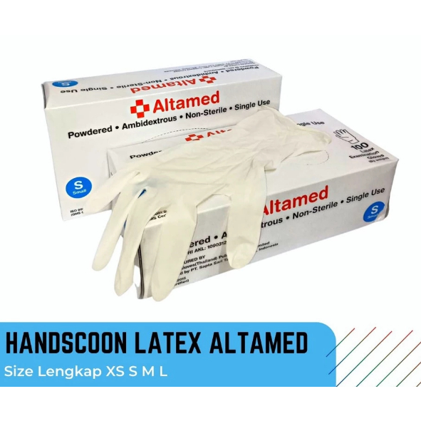 Handscoon Latex Altamed S, M, L