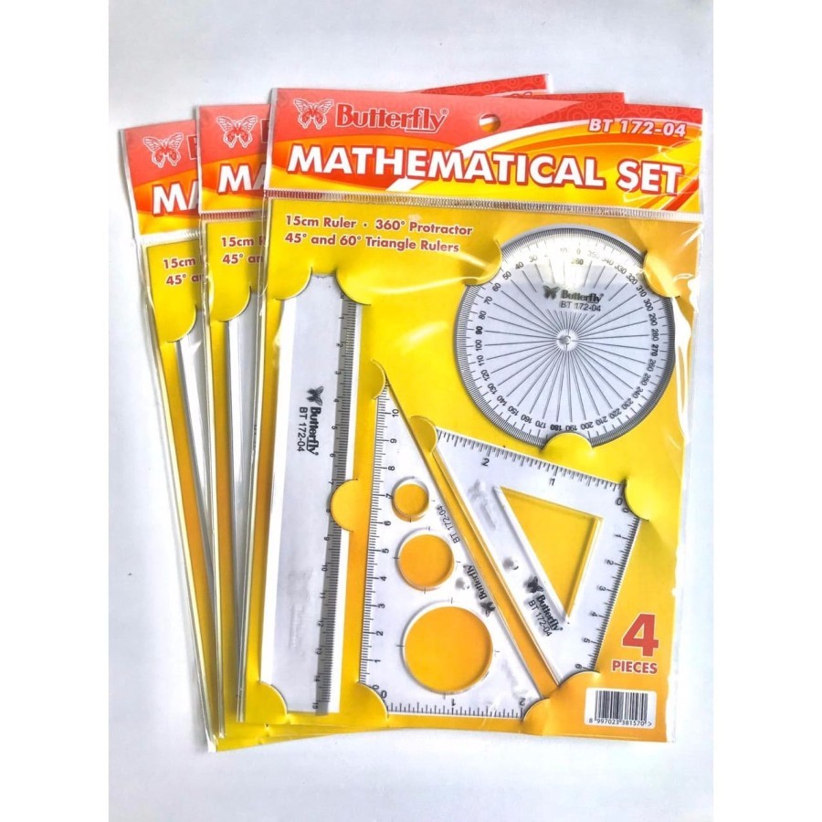 

Butterfly Math Set 4PCS / Paket Penggaris Busur Siku Butterfly Matematika BT-172-04