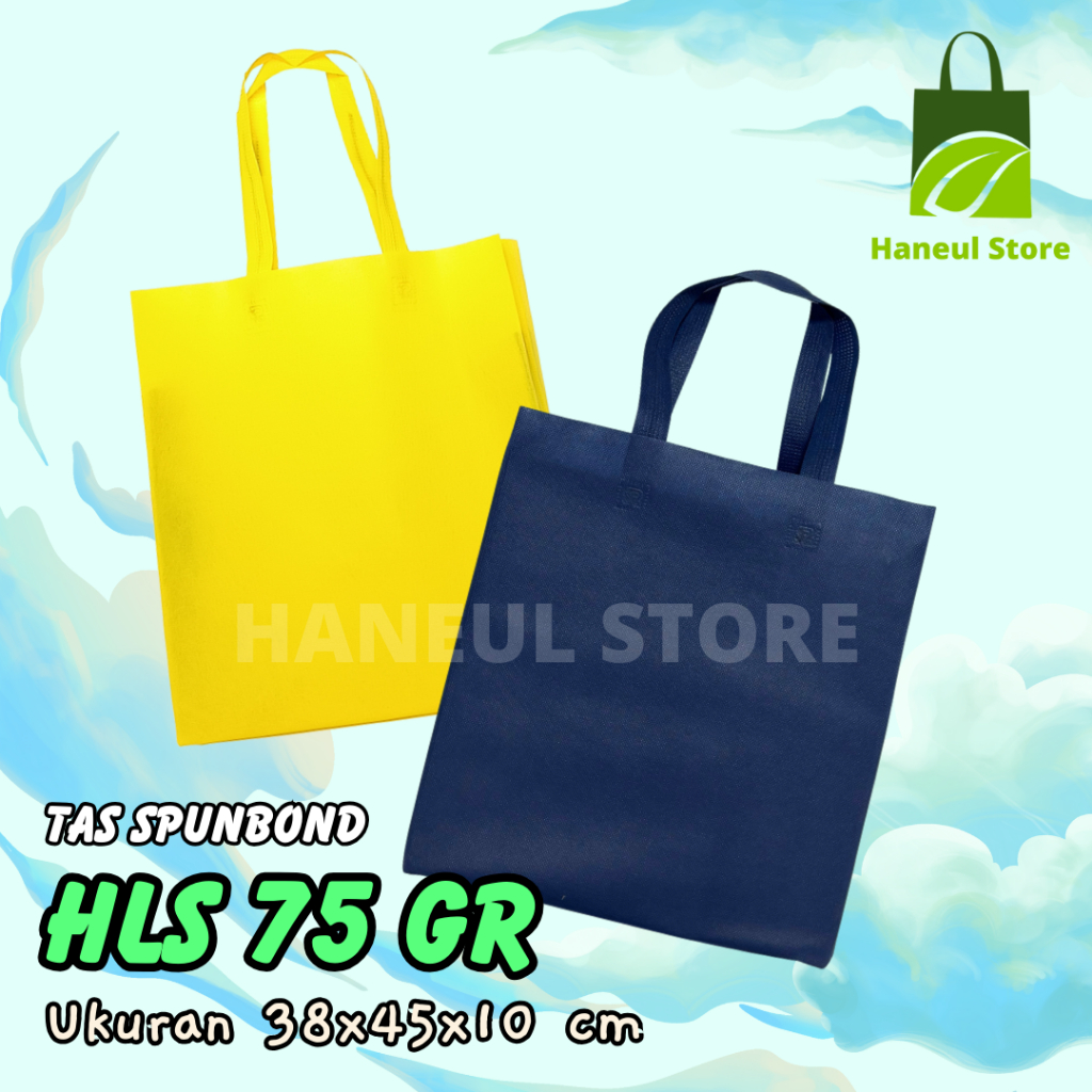 

TAS SPUNBOND HANDLE LIPAT SAMPING (HLS) 38X45X10 CM 75GR POLOS UNTUK TAS SOUVENIR, SYUKURAN, MENGENANG, PROMOSI, BANSOS,DLL