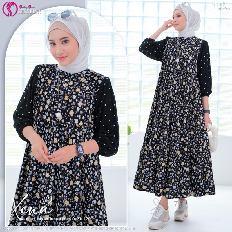 GAMIS DRESS XENA MIDI ORIGINAL BY SHOFIYA