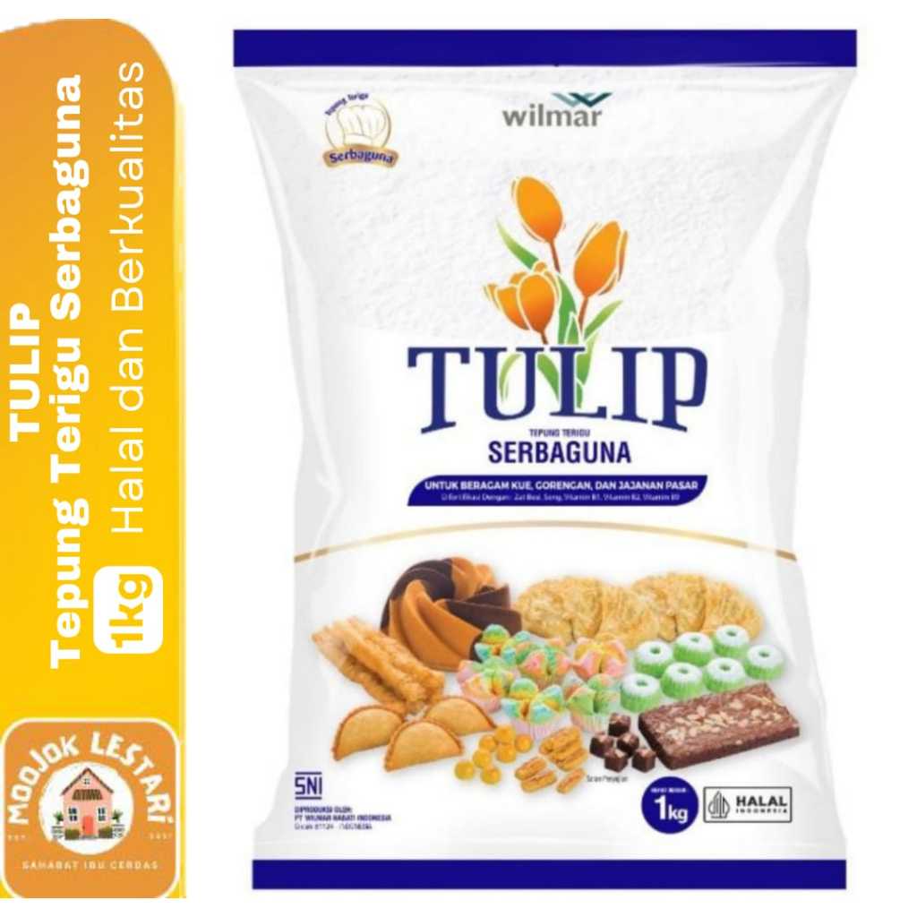 

TULIP Tepung Terigu 1 kg Tepung Serbaguna Halal Ekonomis