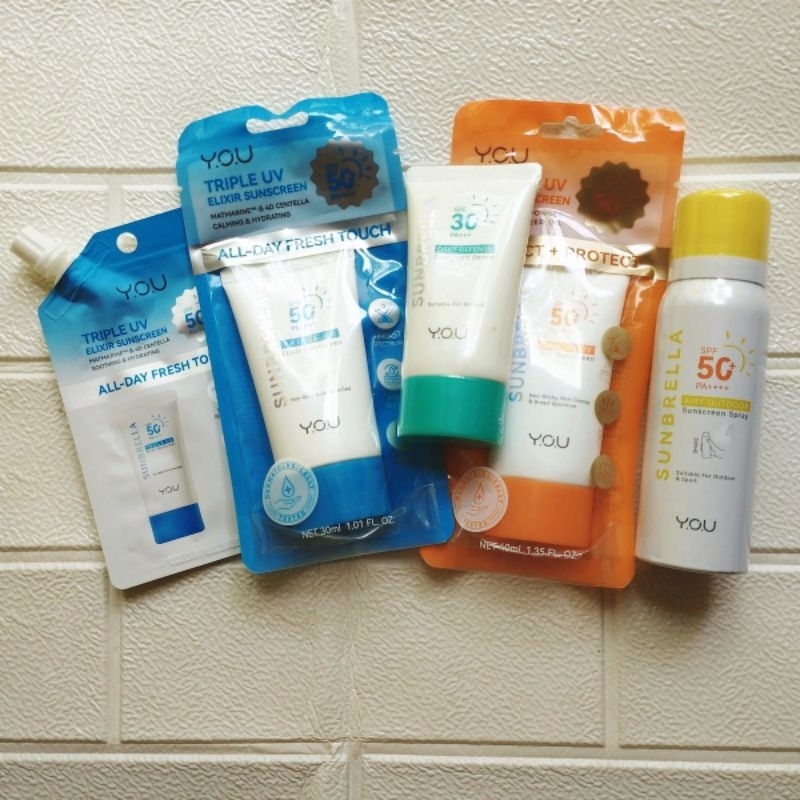 YOU Sunscreen Sunbrella travel size spf 30 Sunblock Triple UV Elixir SPF 50+ airy outdoor Spray 30ml