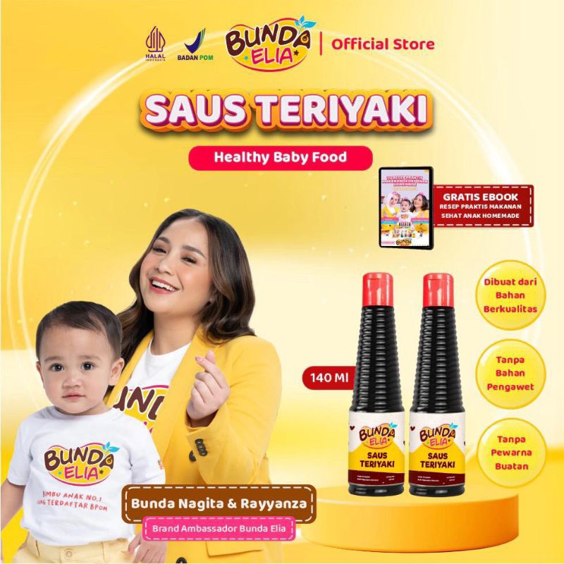 

Bumbu Bunda Elia Saus Teriyaki Non MSG Non Pengawet / Bumbu MPASI / Bumbu Anak Non MSG / Saos Teriyaki Non MSG Non Pengawet / Saus Teriyaki Halal
