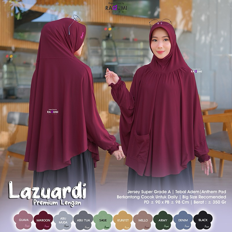 LAZUARDI PREMIUM LENGAN BRAND ORI BY RAQUMI // HIJAB LENGAN // HIJAB JERSEY // HIJAB ANTHEM PAD // H