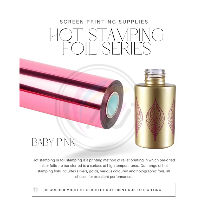 

Hot Stamping Foil Baby Pink Grade A Percetakan Sablon (64cmx120m)