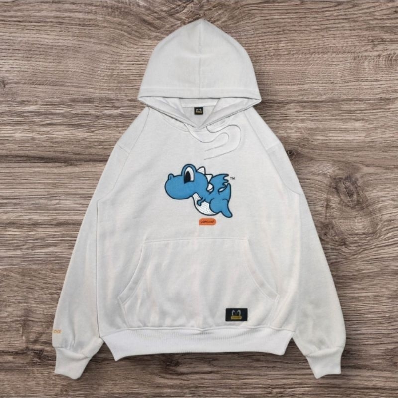 HOODIE PANCOAT DRAGON WHITE BORDIR