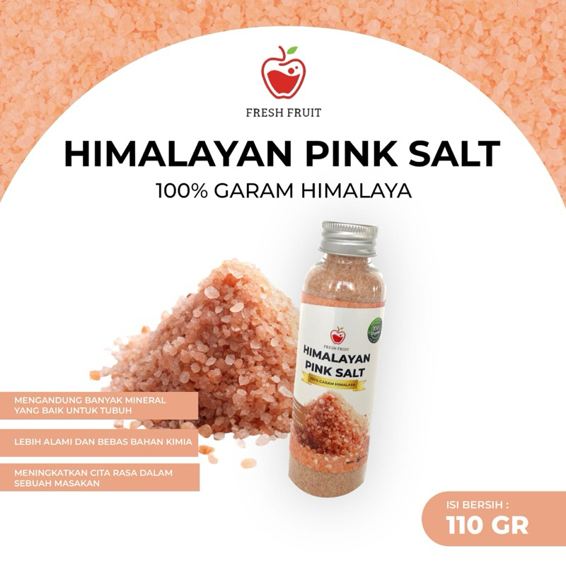 

Garam Himalaya 110Gr - Pink Salt Himalayan super - Garam Himalaya Halus Organic - Garam Himalaya Original - Murni