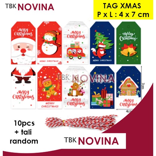 

[10 PCS] TAG NATAL / HANG TAG MERRY CHRISTMAS / GANTUNGAN TAG XMAS