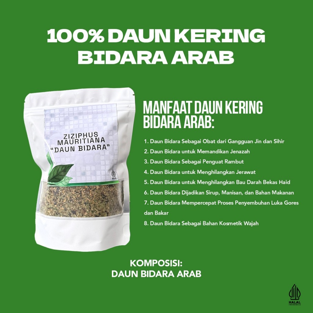 

Daun Bidara Arab Kering asli 100% Sudah Di Ruqyah