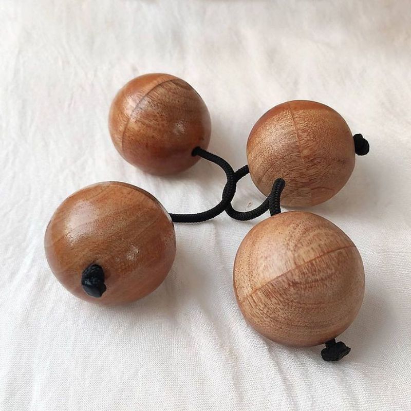 Marakas Patica Asalato Kosika Kashaka Shaker Kayu Alat musik Tradisional motif natural kayu