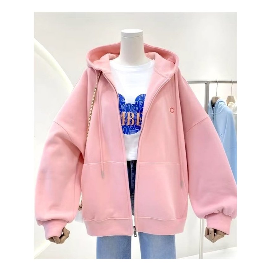 Jaket Korean Zip Hoodie Boy Girl C BORDIR Custom Dewasa & Big Size 6XL 5XL 4XL 3XL 2XL XL L M S JaCk