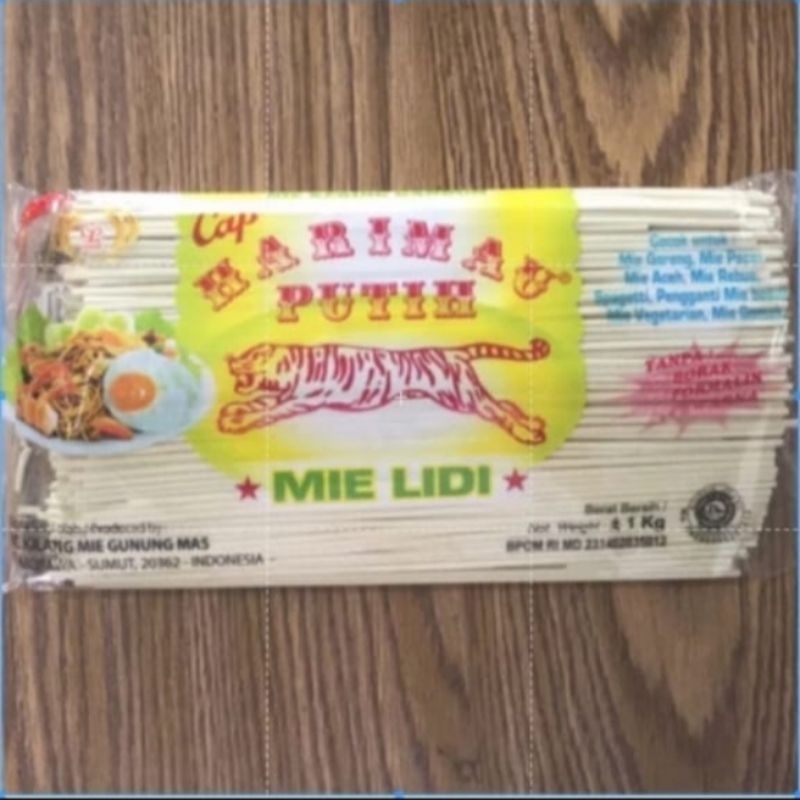 

Mie Lidi/Mie Gomak mi GL Harimau Warna Putih 1 bks (1 kg)