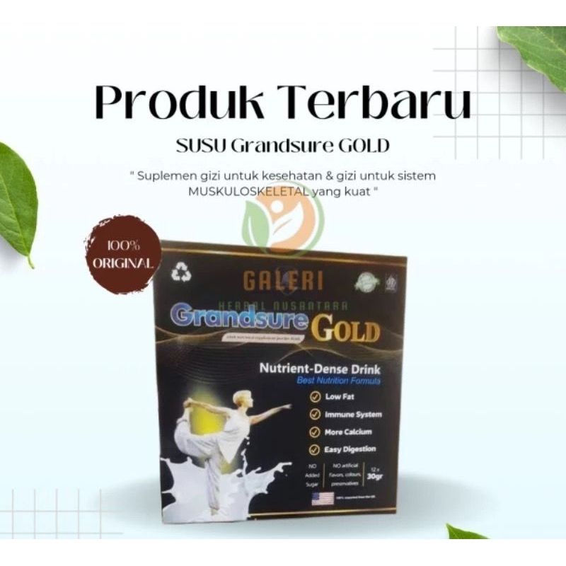 

GRANDSURE GOLD ORIGINAL SUSU KESEHATAN TULANG DAN SENDI TERBARU 100% ASLI