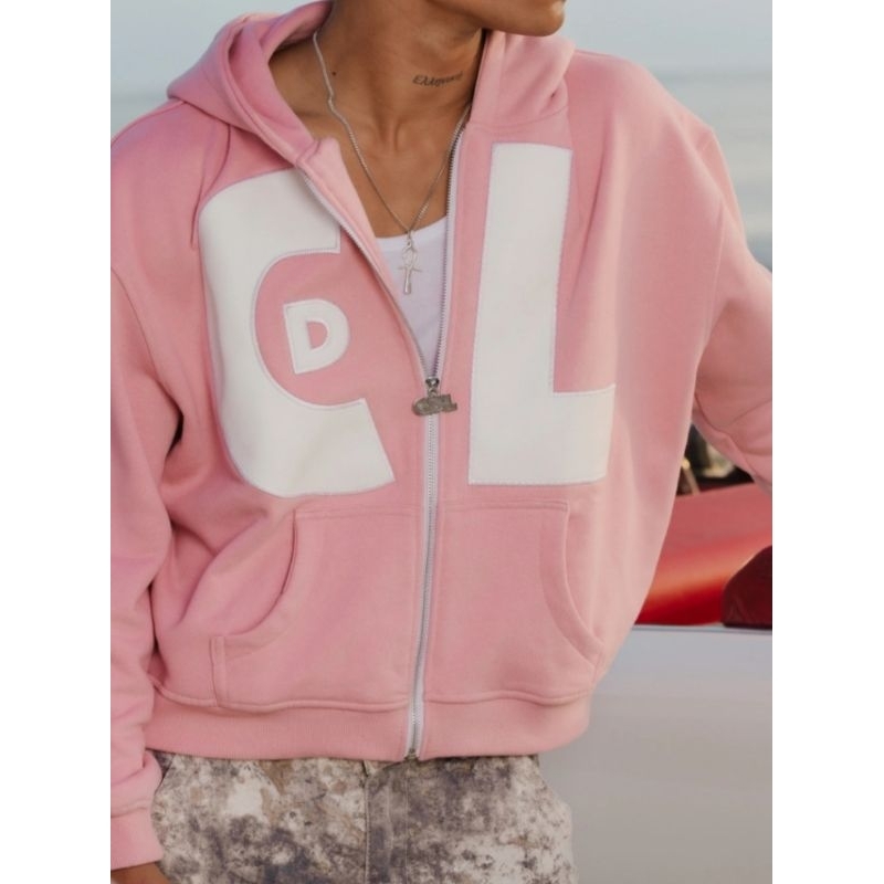 CDL PINK ZIP UP HOODIE