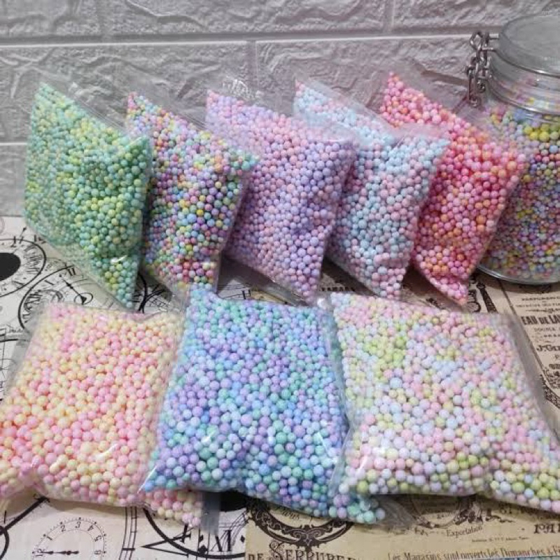 

butiran busa gabus/bahan kreasi