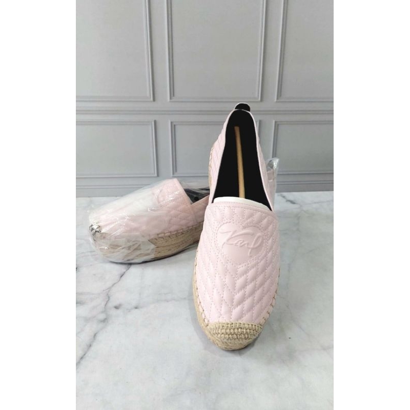 Sepatu Wanita Karl Lagerfeld Espadrilles Pink Leather