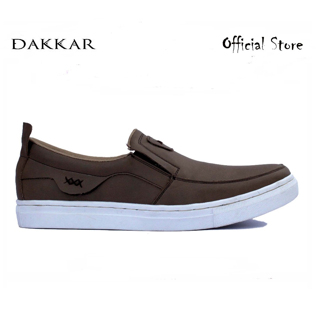 Dakkar Libra Brown - Sepatu Casual Slip On Pria Ukuran Besar Jumbo Big Size