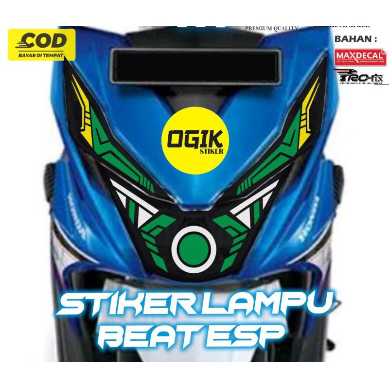 stiker lampu beat delux/stiker variasi lampu beat deluxe