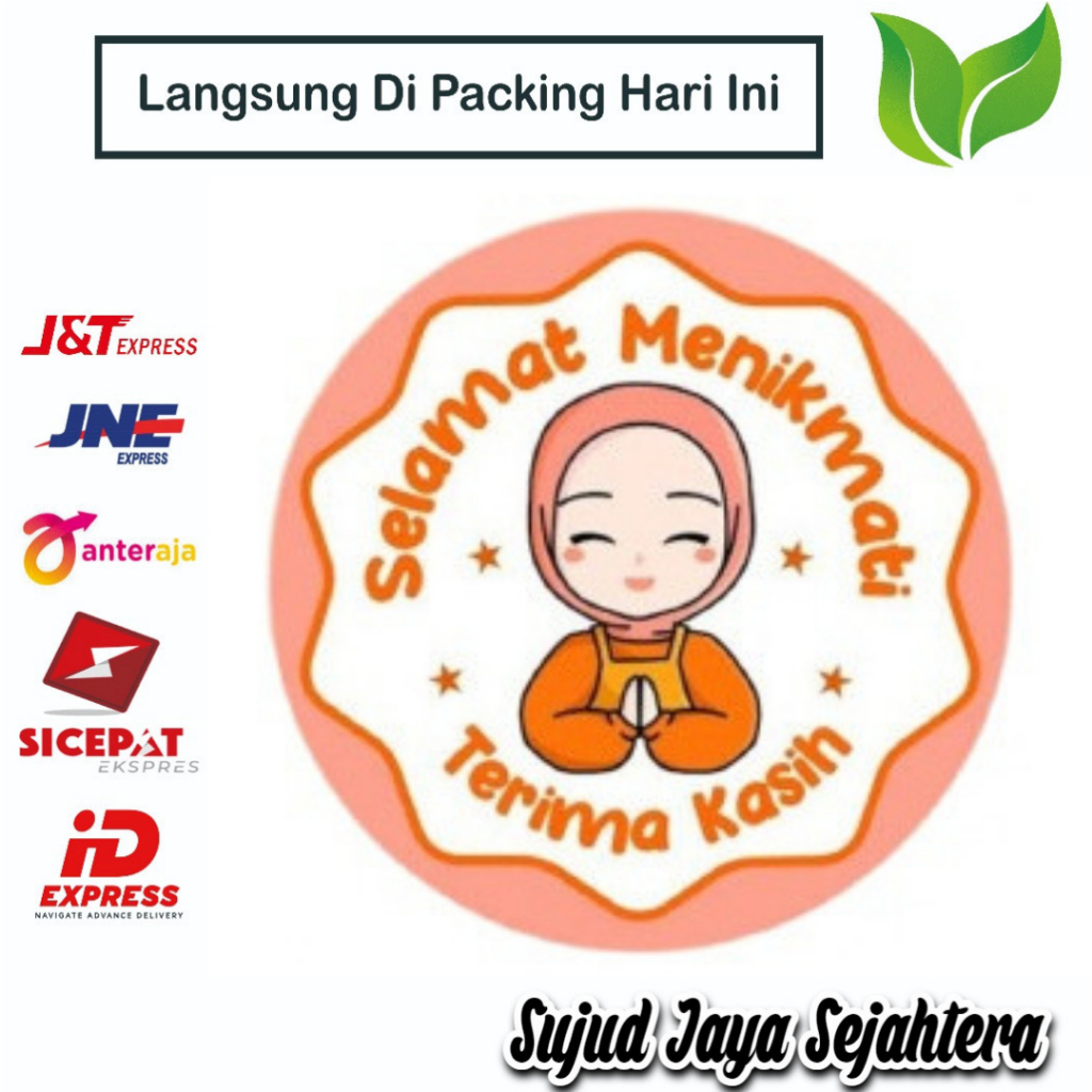 

01. STICKER THANK YOU STICKER TERIMA KASIH (SELAMAT MENIKMATI 1) 1 ROLL ISI 500 PCS TINGGAL KUPAS DAN TEMPEL