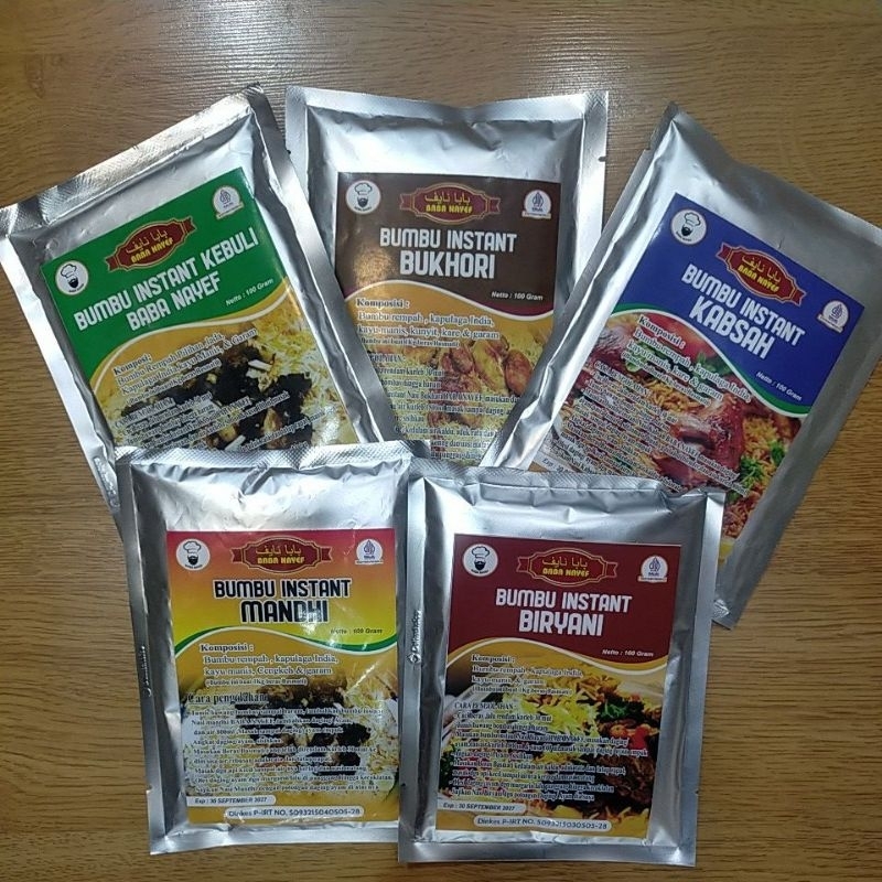 

Bumbu Nasi Arab Baba Nayef - Biryani - Kabsah - Mandi - Bukhari - Kebuli 100gr