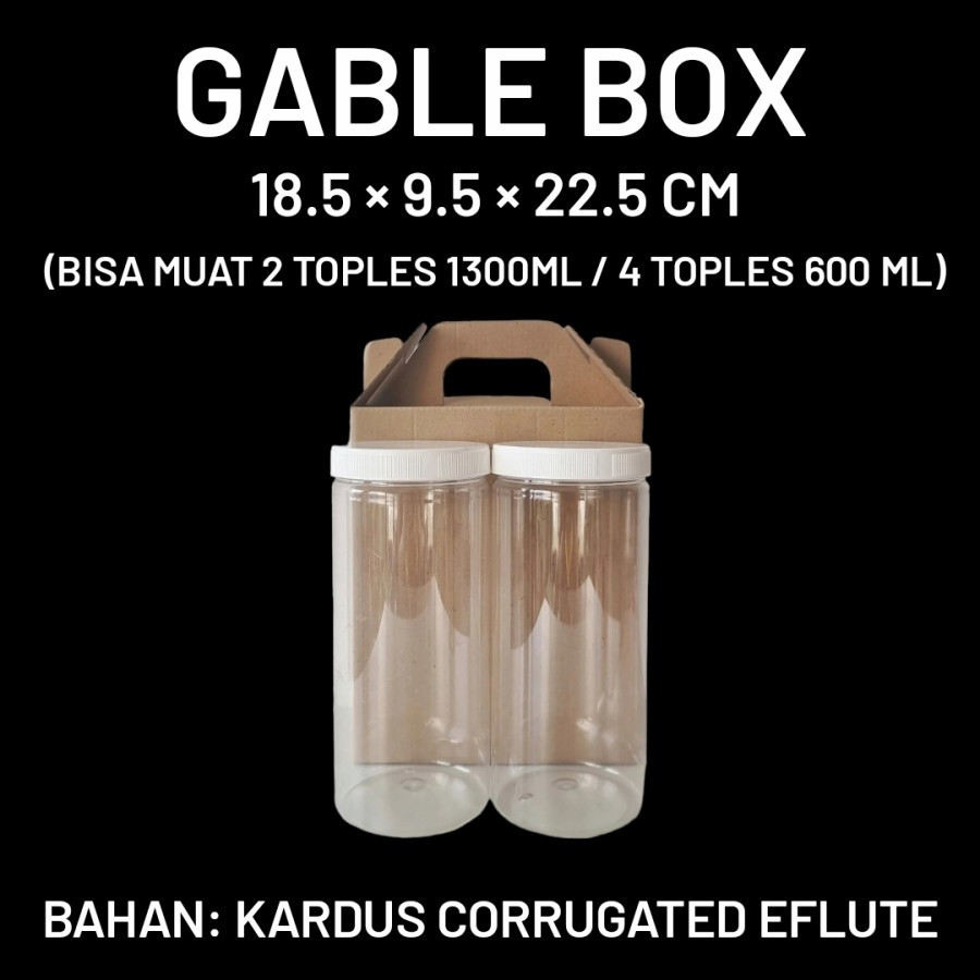 

10 Pcs Box Packaging Cookies Isi 2 Toples Tabung Hampers Souvenir Cokelat Polos Ukuran 18.5 x9.5 x 22.5cm