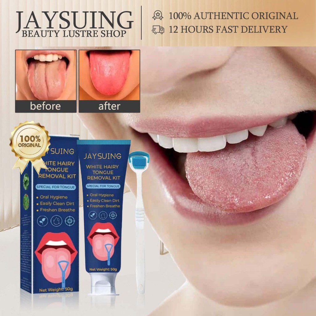 Jaysuing Gel Pembersih Lidah 50g Alat Pembersih Lidah Sikat Pembersih Deodorant Tongue Cleansing Gel